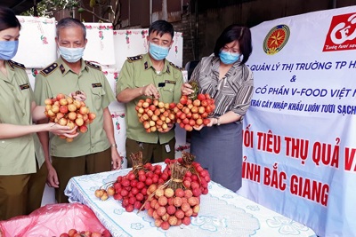 Quản lý thị trường Hà Nội hỗ trợ người dân vùng dịch tiêu thụ nông sản