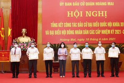 Quận Hoàng Mai: Công tác bầu cử đại biểu Quốc hội và HĐND các cấp được tổ chức thành công toàn diện