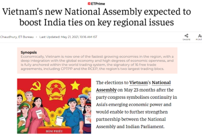 Báo chí Ấn Độ đánh giá cao cách tổ chức bầu cử tại Việt Nam
