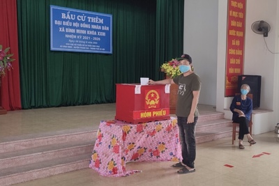 Huyện Thanh Oai: Hơn 95% cử tri đi bầu cử thêm đại biểu HĐND xã Bình Minh khóa XXIII, nhiệm kỳ 2021 - 2026