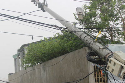 Nỗ lực cấp điện sớm trở lại cho các khu vực sau bão số 10