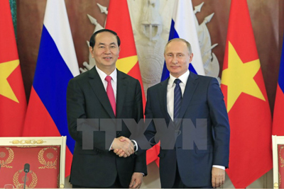 Chủ tịch nước Trần Đại Quang hội đàm với Tổng thống Nga Putin