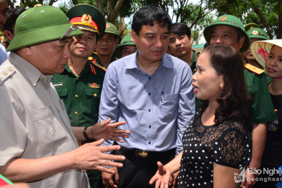 Thủ tướng Chính phủ: Quan tâm tối đa để khắc phục hậu quả bão số 10 ở Nghệ An