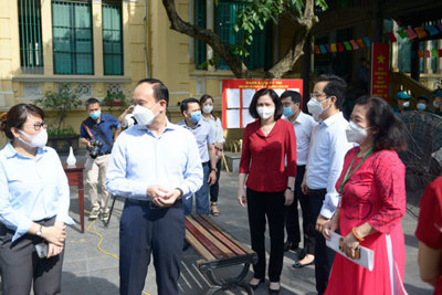 Diễn tập phòng, chống dịch bệnh phục vụ bầu cử tại quận Hoàn Kiếm