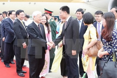Lễ đón chính thức Tổng Bí thư Nguyễn Phú Trọng tại Thủ đô Naypyidaw