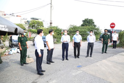 Chủ tịch HĐND TP Nguyễn Ngọc Tuấn kiểm tra tại huyện Thường Tín: Tuyệt đối không để sơ sẩy khiến dịch Covid-19 bùng phát