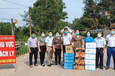 Hỗ trợ nhu yếu phẩm cho 4 khu cách ly phòng dịch Covid-19 tại huyện Sóc Sơn