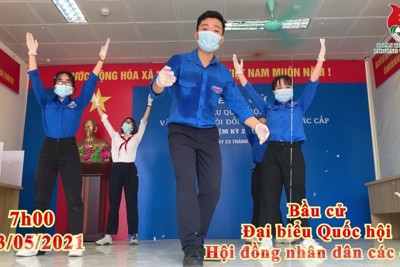 Nhiều hoạt động sáng tạo của tuổi trẻ Hoàng Mai hướng về ngày hội bầu cử