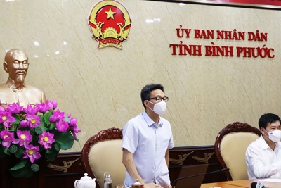 Phó Thủ tướng Vũ Đức Đam đánh giá cao công tác phòng, chống dịch ở tỉnh Bình Phước