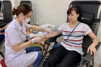 Ngày Hội hiến máu tình nguyện quận Tây Hồ tiếp nhận 399 đơn vị máu