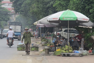 Huyện Thường Tín: Chợ cóc ngang nhiên hoạt động gần ổ dịch Covid-19