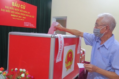 Cử tri ở vùng "tâm điểm dịch " huyện Thường Tín sôi nổi đi bầu cử