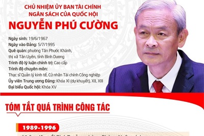 [Infographic] Chân dung tân Chủ nhiệm Ủy ban Tài chính - Ngân sách của Quốc hội của Quốc hội Nguyễn Phú Cường
