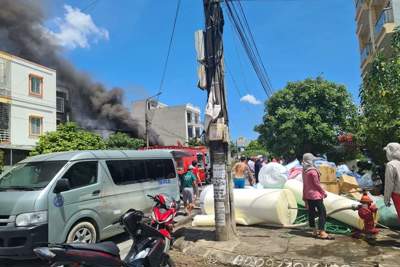 Hải Phòng: Cháy lớn tại khu nhà xưởng ở An Dương