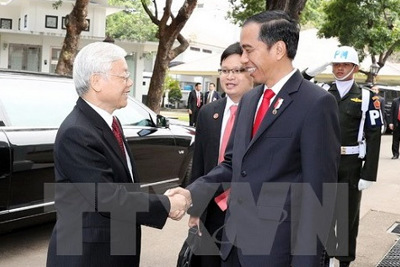 Indonesia tổ chức trọng thể lễ đón Tổng Bí thư Nguyễn Phú Trọng