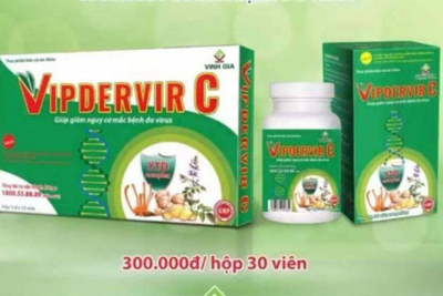 Thực phẩm chức năng Vipdervir-C chưa được Cục ATTP cấp phép quảng cáo