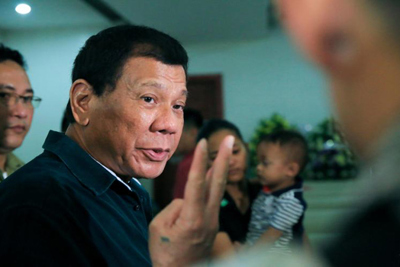Tổng thống Duterte khẳng định IS gây ra cuộc nổi loạn ở Mindanao