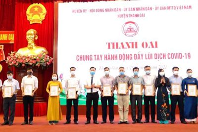 Huyện Thanh Oai: Hơn 11 tỷ đồng ủng hộ Quỹ vaccine phòng chống Covid-19