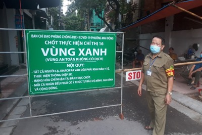 Những “vùng xanh” chống lây nhiễm Covid-19 đầu tiên tại quận Hoàng Mai