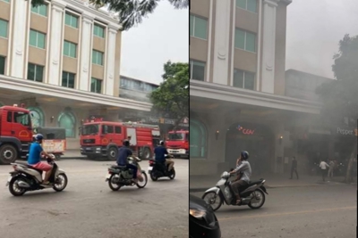 Hà Nội: Cháy tầng hầm Trung tâm thương mại Tràng Tiền Plaza