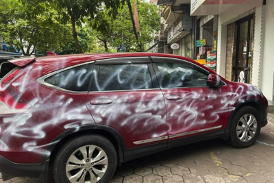 Xác định được đối tượng phun sơn trắng vào xe ô tô Honda CR-V ở Hải Phòng