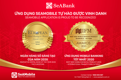 Ngân hàng số SeAMobile được ghi nhận nhiều giải thưởng uy tín