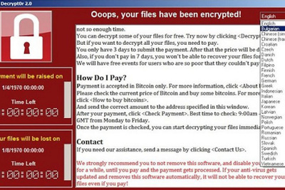 Xuất hiện mã độc tống tiền Wanna Crypt0r ở Việt Nam