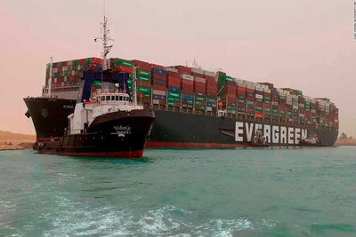 Mỹ đề nghị hỗ trợ Ai Cập giải cứu “siêu tàu” Ever Given mắc kẹt tại kênh đào Suez