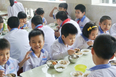 Chuẩn hóa bữa ăn cho học sinh tiểu học bán trú