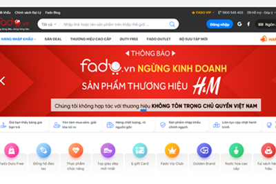 Sàn thương mại điện tử  Fado.vn ngừng kinh doanh hàng H&M