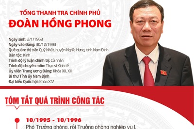 [Infographic] Chân dung tân Tổng Thanh tra Chính phủ Đoàn Hồng Phong