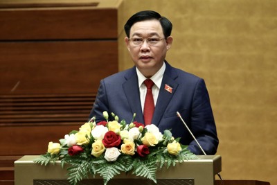 [Ảnh] Tân Chủ tịch Quốc hội Vương Đình Huệ tuyên thệ nhậm chức, điều hành phiên họp