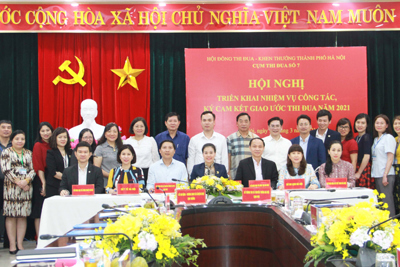 Hà Nội: Cụm thi đua số 7 ký kết giao ước thi đua năm 2021