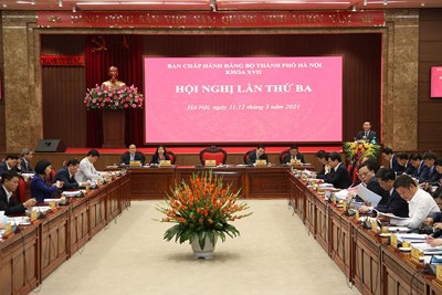 Hà Nội ban hành Nghị quyết Hội nghị lần thứ ba Ban Chấp hành Đảng bộ thành phố khóa XVII