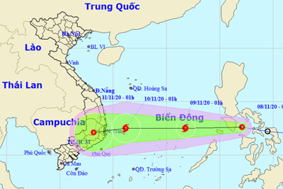 Thời tiết hôm nay 8/11: Áp thấp nhiệt đới sắp vào Biển Đông, miền Bắc nắng hanh