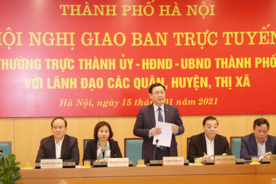 Hà Nội triển khai Nghị quyết số 01/NQ-CP của Chính phủ và rà soát công tác phục vụ Nhân dân đón Tết Nguyên đán Tân Sửu 2021