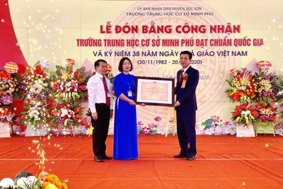 Huyện Sóc Sơn có thêm ngôi trường đạt chuẩn quốc gia mức độ 1