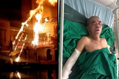 Hà Nội: Điều tra làm rõ vụ người đàn ông ném bom xăng, cố thủ đốt nhà trong đêm