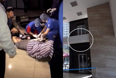 Công an vào cuộc điều tra vụ người dân bị hụt ngã từ thang máy ở  chung cư Hoàng Huy