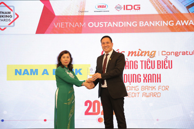 Nam A Bank tiếp tục nhận giải thưởng “Ngân hàng tiêu biểu về tín dụng xanh”