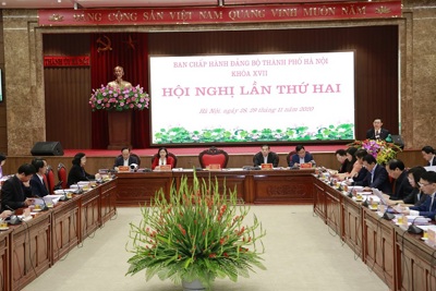 Năm 2021, Ban chấp hành Đảng bộ Thành phố Hà Nội dự kiến triển khai 2 cuộc kiểm tra, 1 cuộc giám sát chuyên đề