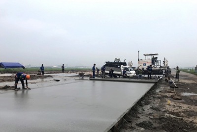 Dự án sửa đường băng sân bay Nội Bài đã hoàn thành 98%