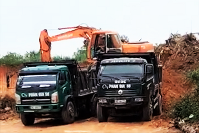 Huyện Vũ Quang (Hà Tĩnh): Cần xử lý nghiêm tình trạng khai thác đất trái phép tại xã Đức Giang