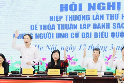 Hà Nội: Nhất trí danh sách sơ bộ 72 người ứng cử đại biểu Quốc hội khóa XV