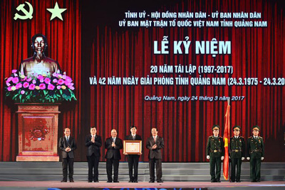 Thủ tướng Nguyễn Xuân Phúc: Quảng Nam sẽ là tỉnh công nghiệp vào năm 2020