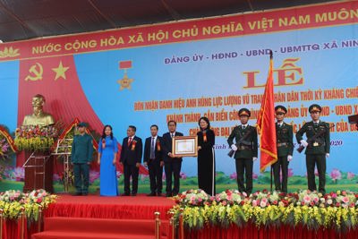Ninh Hiệp đón nhận danh hiệu Anh hùng lực lượng vũ trang Nhân dân