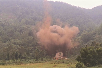Hà Tĩnh: Hủy nổ thành công 2 quả bom “khủng”
