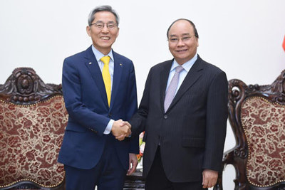 Thủ tướng Chính phủ tiếp Chủ tịch Tập đoàn KB Kookmin