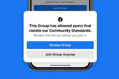 Facebook thêm tính năng cảnh báo khi tham gia nhóm vi phạm quy tắc