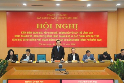 Ban Cán sự đảng UBND thành phố Hà Nội kiểm điểm công tác năm 2020